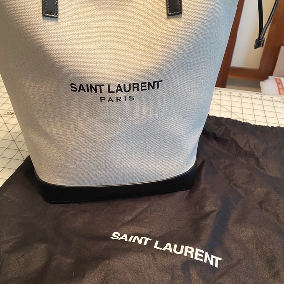 Saint Laurent Teddy Canvas Tote - Picture 7 of 8